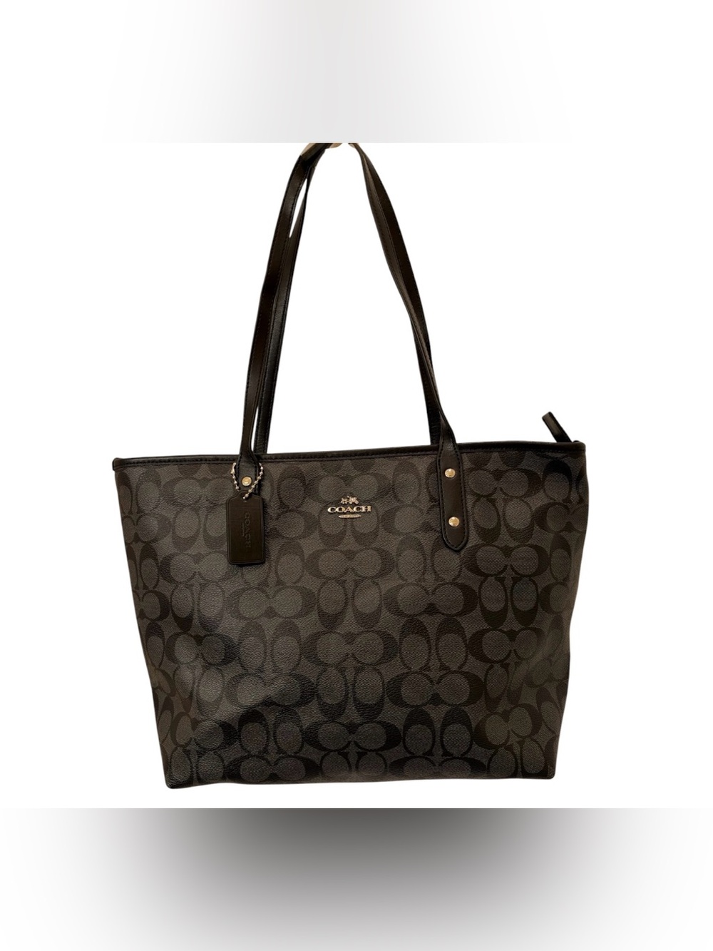 Coach Signature City Tote Black Bag - NWOT **